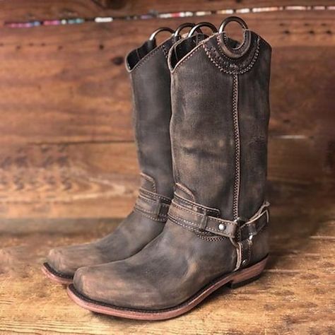 Knee High Boots Winter, Boots 2020, Chunky Heels Casual, Boots Flat, Ladies Boots, Women Slides, Toddler Girl Shoes, Buckled Flats, Boots Cowboy