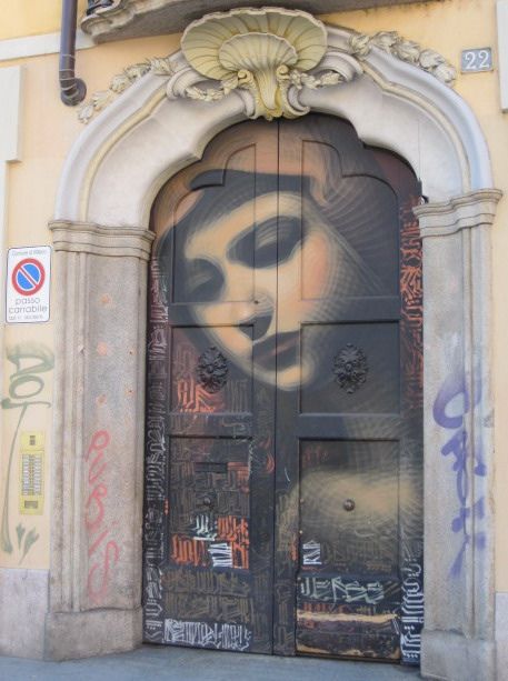 Lovely Door ! Milano Corso Porta Ticinese 22 | by Armando Moreschi الفن الرقمي, Porte Cochere, Urban Street Art, Amazing Street Art, Cool Doors, Graffiti Murals, Samos, Old Doors, Unique Doors