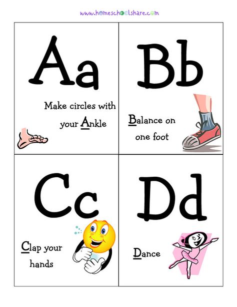 ABC Exercise Cards - Use at circle time and pick one at rancom to do with students Exercise Alphabet, Expensive Hotel, Free Printable Alphabet, Alphabet Activity, Alphabet Flash Cards, Card Workout, Camping 101, Abc Activities, Going Camping