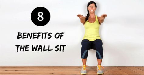 Wall Sits Benefits, Wall Sit Exercise, Wall Sit Challenge, Benefits Of Squats, Wall Sit, Wall Squat, Leg Exercise, Isometric Exercises, Wall Workout