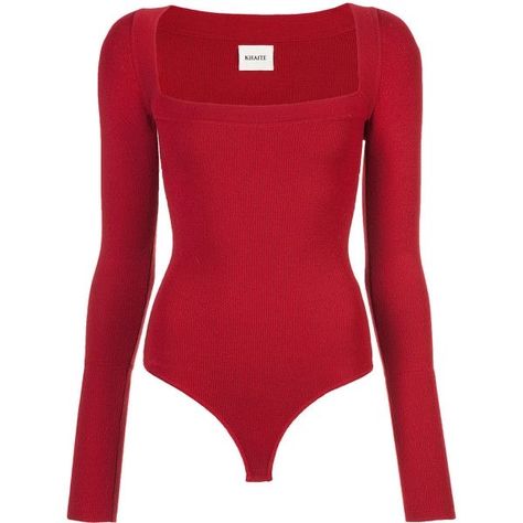 Square Neckline Top, Wardrobe Capsule, Red Jumper, Red Bodysuit, School Clothes, Kaia Gerber, Square Neck Top, Red Sweater, Red Outfit