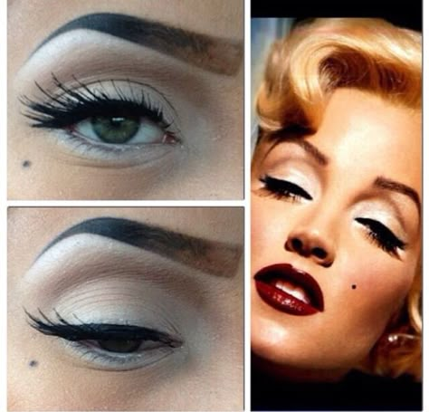 Maquillage Pin Up, Old Hollywood Makeup, Marilyn Monroe Makeup, 1950s Makeup, 50s Makeup, Wedding Makeup Vintage, Vintage Makeup Looks, Maquillage On Fleek, Drag Make-up