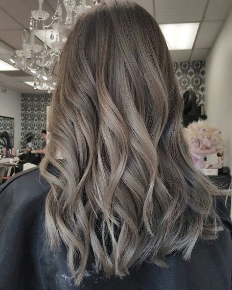 Greige Hair Is TrendingãAnd YouÍll Actually Want to Try This Cool Neutral | Southern Living Pelo Color Ceniza, Ash Gray Hair Color, Ash Grey Hair, Coffee Brown Hair, Ashy Hair, Ash Brown Hair Color, Ash Blonde Hair Colour, Brown Hair Shades, Ash Brown Hair