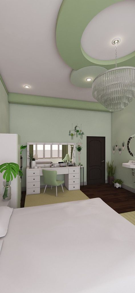 Stay on-trend with paint inspiration for your green bedroom. Explore fashionable hues and modern design elements that redefine your space. Transform your bedroom into a trendy haven that reflects your contemporary style. 🌿🖌️ #trendypaint #greenbedroom #paintinspiration #moderndesign #contemporarystyle Mint Green Room Decor Bedroom, Room Wall Colors Bedrooms Pastel, Cute Color Combinations For Rooms, Kamar Sage Green, Mint Color Room Ideas, Green Wall Aesthetic Room, Pastel Green Aesthetic Bedroom, Mint Green Aesthetic Bedroom Ideas, Green Pastel Bedroom Ideas