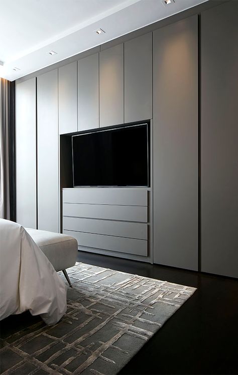 Tv In Bedroom Closet, Tv On Wardrobe, Built In Closet With Tv, Tv Unit With Wardrobe Master Bedrooms, Closet With Tv In The Middle, Built In Wardrobe With Tv, Closet With Tv, Closet Con Tv, Diy Kast