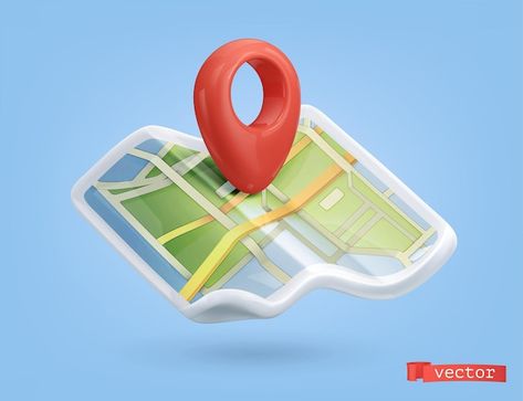 C4d Art, Map Icon, 3d Map, 3d City, Map Icons, Location Icon, 3d Vector, Map Graphic, Town Map