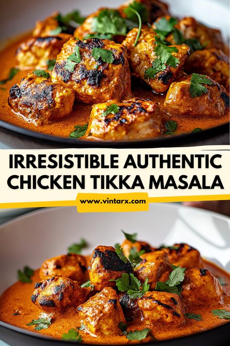 Discover the secrets to making the most flavorful Chicken Tikka Masala right at home! This recipe combines marinated chicken with a rich, spiced tomato sauce for an unforgettable taste. Perfect served with basmati rice or naan for a complete meal. Chicken Tikki Masala, Tikki Masala, Simple Chicken Recipes, Chicken Tikka Masala Recipes, Tikka Masala Recipe, Health Food Recipes, Quick And Easy Dinner Recipes, Simple Chicken, Chicken Tikka Masala