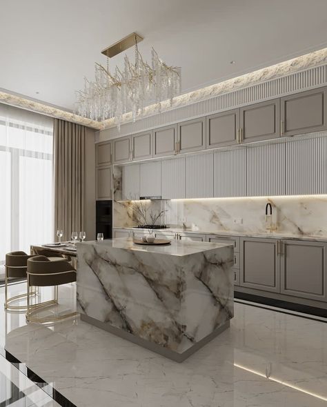 Neo Classical Kitchen Design, Neo Classic Kitchen, Modern Classic Kitchen, Classical Kitchen, New Classic Design, Neoclassical Interior, House Design Kitchen, Cozy Kitchen, Classic Kitchens