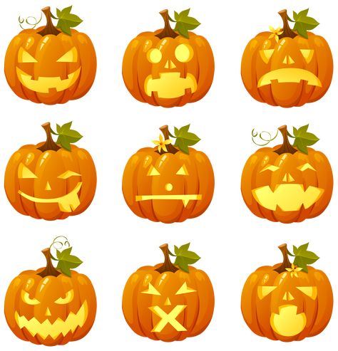 Pumpkin Drawing, Pumpkin Vector, Chat Halloween, Halloween Pumpkin Designs, Pumpkin Carvings Stencils, Creative Pumpkins, Adornos Halloween, Pumpkin Clipart, Holiday Icon