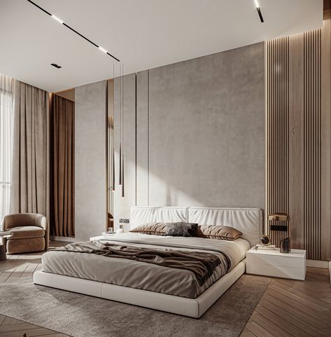 BEDROOM on Behance Luxurious Bedrooms Master, Luxe Bedroom, Bedroom Interior Design Luxury, Modern Kids Room, Tv In Bedroom, Luxury Bedroom Master, Bedroom Bed Design, Bedroom Furniture Design, Master Bedrooms Decor