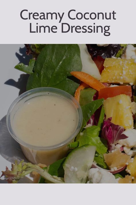 Coconut Lime Dressing, Coconut Milk Dressing Salad, Tropical Salad Dressing, Coconut Milk Dressing, Coconut Dressing For Salad, Coconut Salad Dressing, Coconut Vinegar Recipes, Coconut Dressing, Pasta Puttanesca Recipe