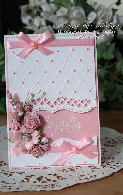 Tuesday Tutorial - Bracket Borders One Spell Ideas, Card With Flowers, Spellbinders Dies, Handcrafted Cards, Card Crafting, Spellbinders Cards, Birthday Cards For Women, Pink Cards, Making Greeting Cards