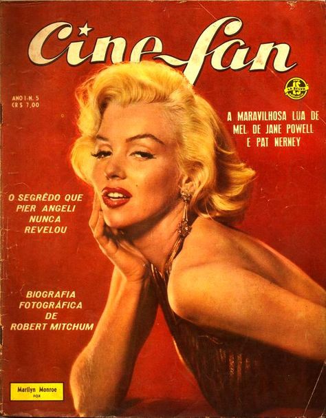 Marilyn Monroe 60s Magazine, 1950s Magazine, Jane Powell, Marilyn Monroe Poster, Marilyn Monroe Portrait, Old Magazine, Joe Dimaggio, Gentlemen Prefer Blondes, Vintage Poster Design