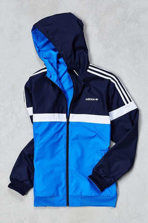 Blue Adidas Windbreaker $100 Adidas Sneakers Outfit, Blue Jacket Men, Adidas Tracksuit, Jacket Store, Mens Outdoor Jackets, Adidas Originals Mens, Men's Coats And Jackets, Adidas Outfit, Blue Adidas