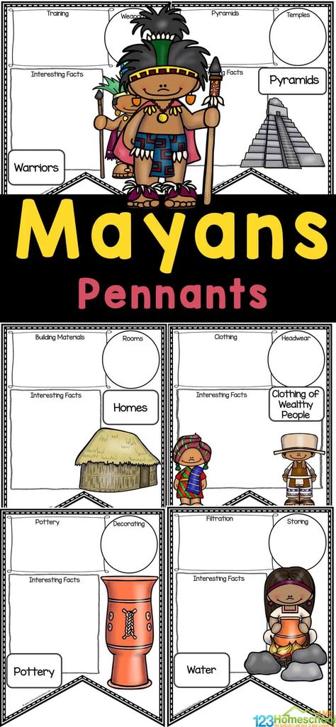 If you are taking children about ancient civilizations of Meso America you will undobutedly discuss Who Were the Mayans! This activity lets kids fill out what they what were the mayans known for. Students from kindergarten, first grade, 2nd grade, 3rd grade, 4th grdae, 5th grade, 6th grade, and junior high students will learn where did the mayans live in this engaging history lesson. Early Civilizations Projects, Ancient American Civilizations, Early World Civilizations First Grade, Ckla Amplify 2nd Grade, Mayan Activities For Kids, Mayan Activities, Mayans For Kids, Ancient Civilizations Lessons, Ancient Civilizations Projects