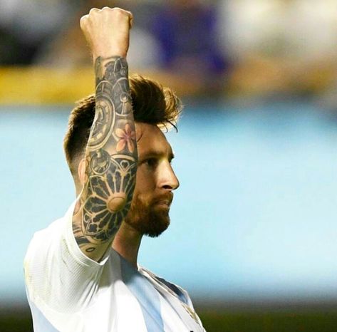 Messi Sleeve Tattoo, Messi Elbow Tattoo, Messi Hand Tattoo, Messi Tattoo, Forearm Band Tattoos, Rune Tattoo, Forest Tattoos, Forearm Sleeve Tattoos, Elbow Tattoos