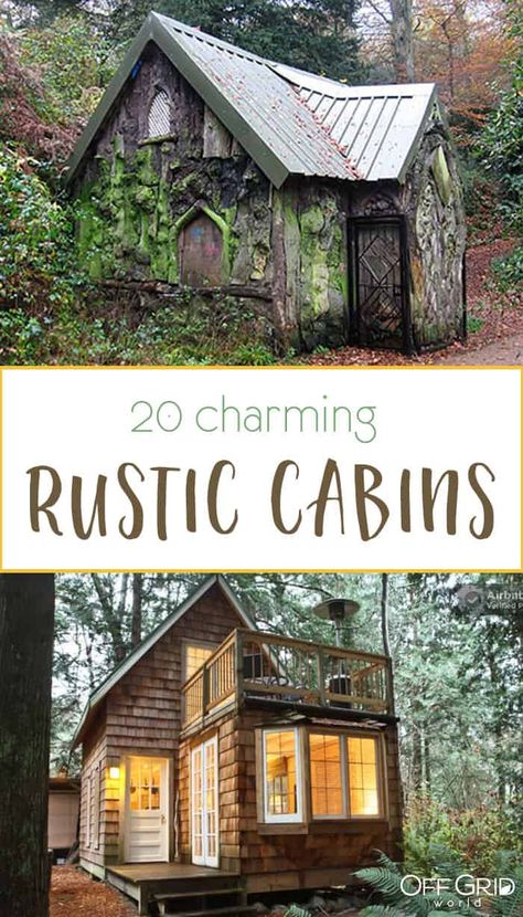 20 Exquisitely Charming Rustic Cabins - Off Grid World Whimsical Cabin, Wilderness Cabins, Beautiful Tree Houses, Living Off The Grid, Rustic Cabins, Little Cabin, Barn Style House, Rustic Cabin, Barn Style