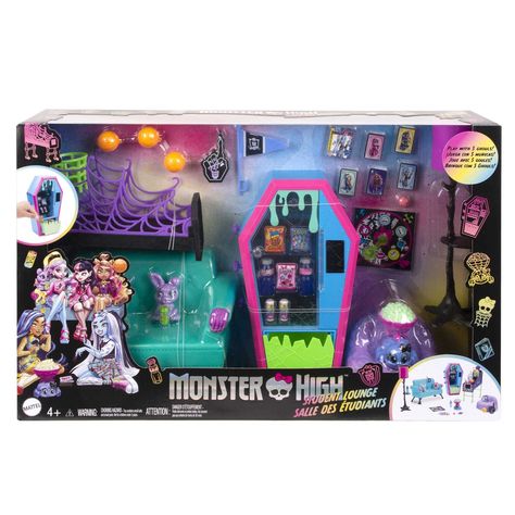 Monsters Inc Toys, Monster High Printables, Monster High Bedroom, Monster High G3, Monster High Toys, Student Lounge, Club Sofa, Toy Playsets, Arte Monster High