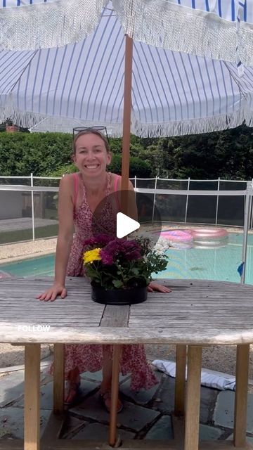 Shannon Doherty on Instagram: "TURN A BUNDT PAN INTO THE BEST PATIO PLANTER HACK🪻 SAVE this awesome idea to make the prettiest table planter to last all summer long!!

LIKE + COMMENT - “links” - for links to Bundt pans that work for this hack plus my new favorite table umbrella from this video!

This is such an easy idea to make a pretty table planter without having to spend too much! Water it and let it last all summer long!! 

FOLLOW ME @athomewith.shannon for the best tip and tricks to make your life easier!! #tips #tipsandtricks #hacks #hack #lifehack #lifehacks #momhacks #momhack #tabledecor #decorhacks #momsofinstagram" Fancy Decorations, Shannon Doherty, Bundt Pans, Patio Planters, Planter Table, Table Umbrella, Bundt Pan, Pretty Tables, Mom Hacks