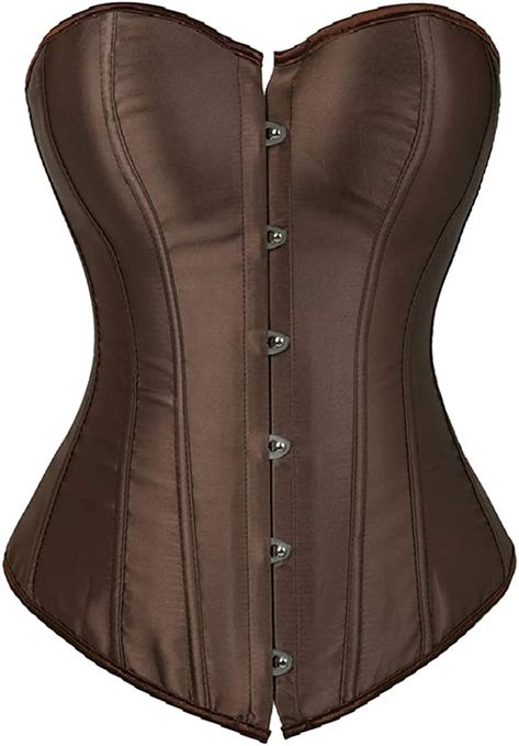 Burlesque Steampunk Satin Lingerie Waist Cincher Clubwear Corset Top The corset is fastened at the front with the steel busk,12 flexible bones and adjustable ribbon lace up back Bustier Dry Clean Only Fastening: Busk, Drawstring Lingerie Features with hook eye closure front and lace up back,fresh color with the brief style makes your sexy and can suit any occasion as you like,whether you are attending a party event or for waist training, this corset will bring out the best of you This fashion co Halloween Weddings, Corset Underbust, Cincher Corset, Bustier Lingerie, Top Lingerie, Boots Jeans, Corset Shapewear, Diy Kostüm, Waist Cincher Corset