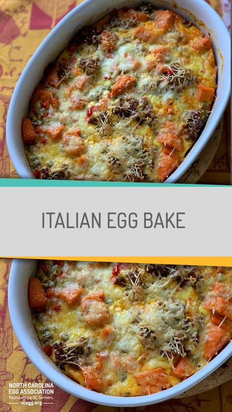 Sauteed Sweet Potatoes, Breakfast Bakes, Italian Eggs, Eggs Dinner, Savoury Bakes, Easy Egg Recipes, Optavia Recipes, Cubed Sweet Potatoes, Italian Sausage Recipes