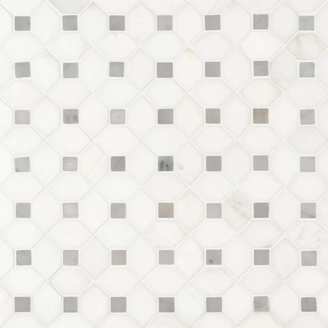 MSI Bianco Dolomite Straight Edge Marble Grid Mosaic Wall & Floor Tile & Reviews | Wayfair Turkish Marble, Contemporary Design Style, Mosaic Backsplash, Marble Mosaic Tiles, Accent Tile, Marble Tile, Marble Tiles, Marble Mosaic, Wall And Floor Tiles