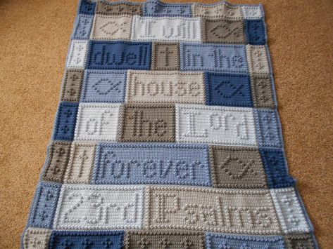 Ravelry: 23RD PSALMS blanket by Jody Pyott Crochet Bible Verse Blanket, Bible Verse Blanket, Bobble Blanket, Crochet Chain Stitch, Bobble Crochet, Crochet Bobble, Afghans Crochet, Crochet Hack, Crocheted Blanket