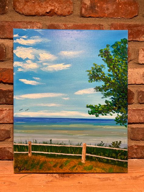 Lake Michigan Painting, Michigan Painting, Northern Michigan, Lake Michigan, Original Oil Painting, Original Oil, Rocky, Art Ideas, Michigan