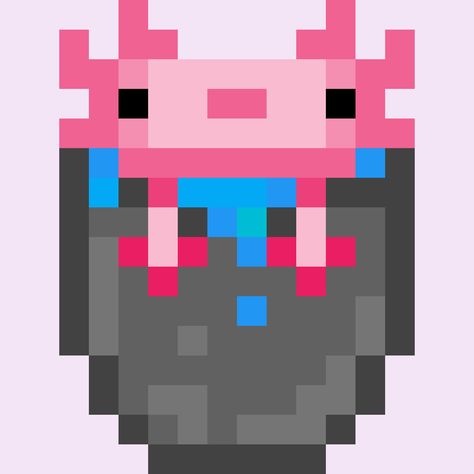 Cube with axolotlMinecraft❀3 . 1 1 . 2 1❀ Axolotl Pixel Art, Axolotl Minecraft, Minecraft Axolotl, Drawing Application, Pixel Drawing, Cool Pictures Of Nature, Pixel Art, Free Online, Minecraft