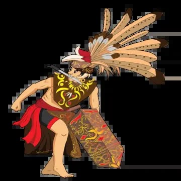 Dayak Art, Tarian Adat, Dayak Borneo, West Kalimantan, Dancing Clipart, Man Dancing, Mouse Pictures, Traditional Dance, Poster Drawing