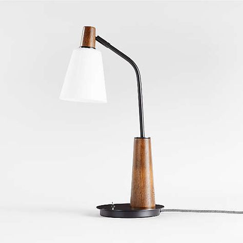 Desk Lamps & Task Lighting for Reading | Crate & Barrel Task Lamp Desk, Glam Chandelier, Modern Bedroom Lighting, Lantern Floor Lamp, Dark Pewter, Metal Desk, Home Decor Crate, Metal Desks, Table Lamp Wood