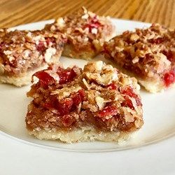 Walnut Cherry Delights - Allrecipes.com Infused Cookies, Walnut Shortbread, Candied Cherries, Fruit Cookie, Strawberry Oatmeal Bars, White Chocolate Blondies, Cherry Delight, Strawberry Oatmeal, Blondies Bars