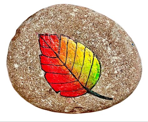 Fall Painted Rocks Fall Leaves Rock Painting, Fall Painted Rocks, Painted Fall Leaves, Rock Painting Ideas Easy, Rock Ideas, Autumn Leaf, Autumn Painting, Painted Rock, Fall Leaves