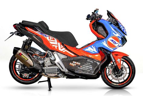 Honda Adv 160 Modified, Honda Adv 160, Honda Adv150, Thai Flag, Adventure Bike Motorcycles, Nissan Gtr Nismo, Adv 160, Bike Motorcycles, Honda Adv