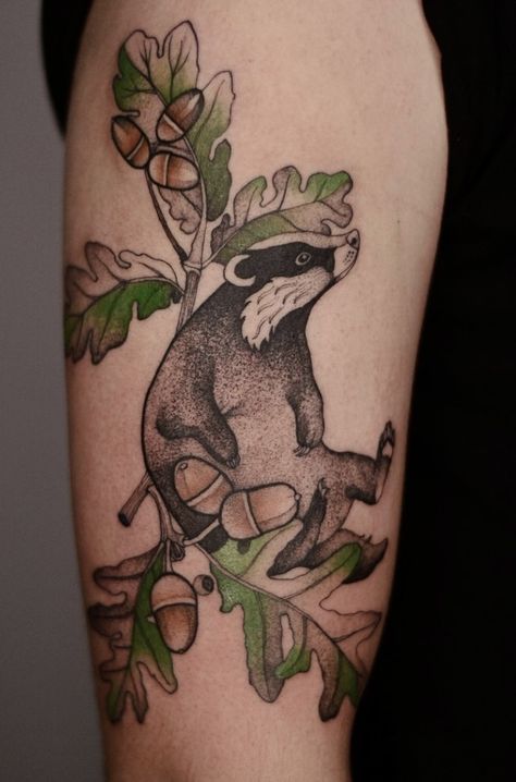 Honey Badger Tattoo, Dzo Lama, Badger Tattoo, Badger Art, Wood Tattoo, Gem Tattoo, Engraving Tattoo, Cute Tats, Stick N Poke Tattoo