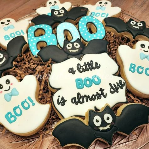 A Boo Is Almost Due Cookies, A Boo Is On The Way, A Boo Is Almost Due Cake, Boo Is Almost Due, Boo Baby Shower Theme Boy, Little Boo Is Almost Due Decorations, Baby Shower Halloween Theme Boy, A Little Boo Baby Shower Ideas, Baby Boo Is Almost Due