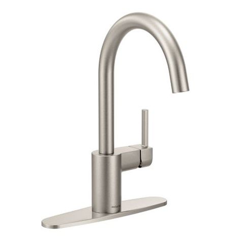 Align spot resist stainless one-handle kitchen faucet - 7365SRS - MoenPro Moen Align, Bathtub Spouts, High Arc Kitchen Faucet, Single Hole Kitchen Faucet, Smart Faucet, Shower Tub Combination, Chrome Kitchen Faucet, Galley Kitchens, Black Kitchen Faucets