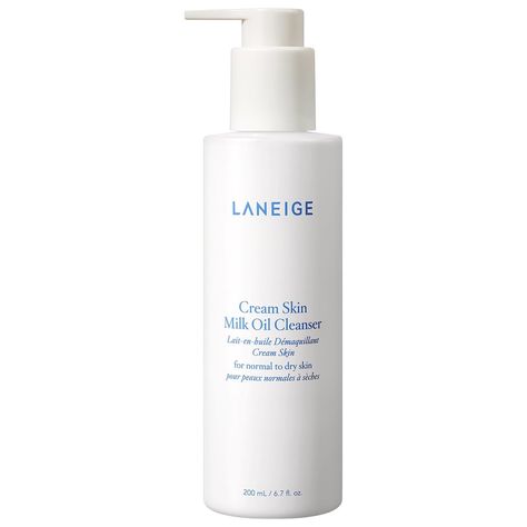 Laneige Cream Skin, Melted Makeup, Skincare Favorites, Oily Skincare, Oil Based Cleanser, Sephora Skin Care, Milk Cleanser, Cleansing Milk, Oil Cleanser