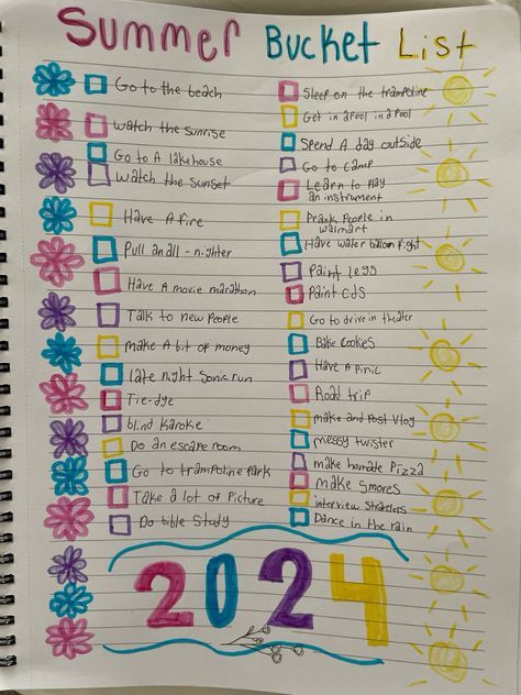 summer bucket list 2024, fun, break, teen, highschool, freshman, sophomore, junior, senior, 9th, 10th, 11th, 12th grade, middle school, friends, volleyball, nature, chalk, carnival, movies, sleepover, picnic, gym, running, beach Summer Bucket List Ideas 2024 For Teens, Movies Sleepover, Summer Bucket List 2024, Middle School Friends, Senior Year Bucket List, Messy Twister, Bucket List Ideas For Teens, Senior Bucket List, Summer Boards