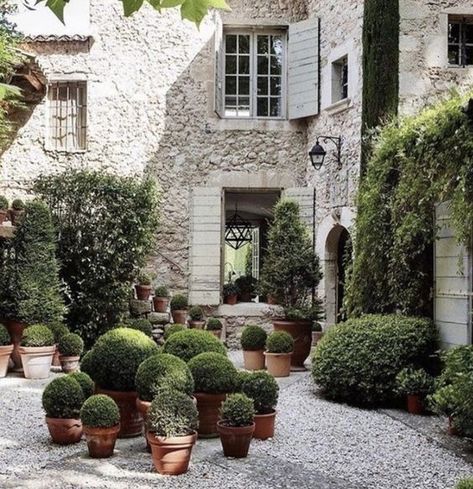 Italian Courtyard Garden, Betty Catroux, Italian Courtyard, Mediterranean Garden Design, Provence Garden, Courtyard Design, Small Courtyards, Italian Garden, European Antiques