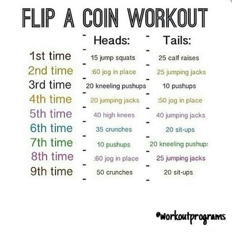 Flip A Coin, Jogging In Place, Type Of Exercise, Squat Challenge, Trening Fitness, Body Workout Plan, Daily Challenges, Diet Vegetarian, Workout Games