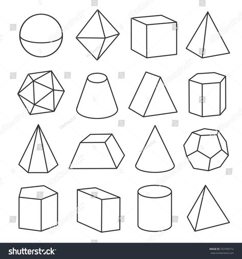 Isometric geometric figures. Geometric drawing of three dimensional objects for math and geometry study. Vector line art i #Ad , #Affiliate, #dimensional#drawing#math#objects Geometric Figures Drawing, Shapes For Drawing, Civil Drawing, Figures Drawing, Geometric Shapes Drawing, Solid Geometry, Sharpie Drawings, Geometric Trees, Simple Geometric Designs