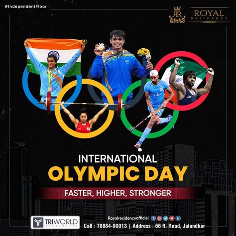 International Olympic Day 2022🏋️🤼🤸‍♂️⛹️‍♀️🤾‍♀️🤺🏌️🧘🏄🤽‍♀️🚣‍♀️🚴‍♂️ Let us all bring up the sportsman spirit within us and together make this day a memorable one. #InternationalOlympicDay2022 #olympic #sports #tokyoolympics #india #olympicgames #athlete #olympic #figureskating #athletics #trackandfield #fitness #winterolympics #running #training #m #usa #goldmedal #iceskating #motivation #athletes #teamusa #skating #figureskater #champion #swimming #boxin #royalresidencyofficial International Olympic Day, Spirit Of Excellence, Social Media Advertising Design, Digital Marketing Social Media, Olympic Sports, Tokyo Olympics, Bring Up, Business Proposal, Winter Olympics