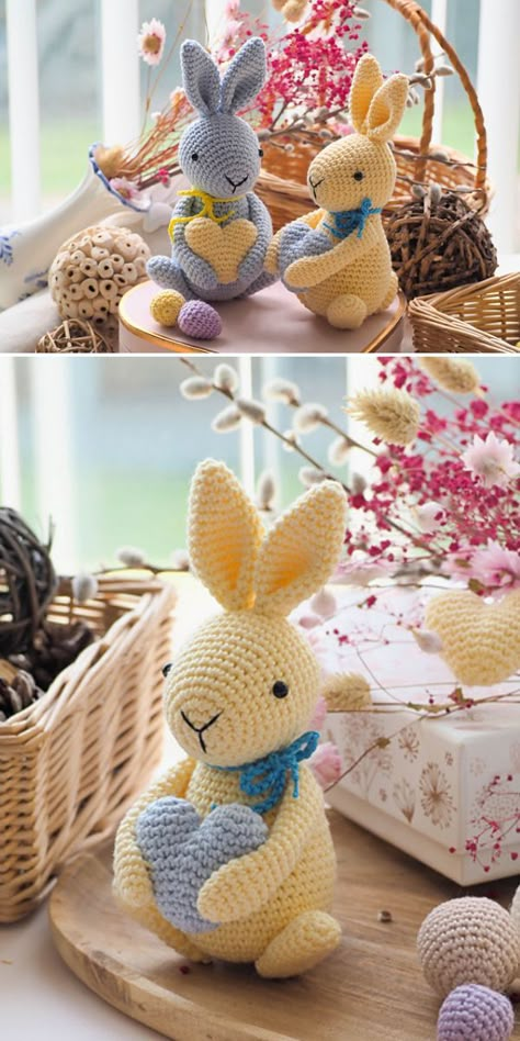 26 Best Free Crochet Patterns Amigurumi Crochet Rabbit Free Pattern, Easter Crochet Patterns Free, Easter Bunny Crochet Pattern, Crochet Toys Free, Crochet Bunny Pattern, Easter Crochet Patterns, Crochet Rabbit, Crochet Animals Free Patterns, Crochet Amigurumi Free