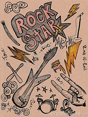 rockstar Rockstar Doodles, Rock And Roll Illustration, Rockstar Painting, Rockstar Painting Ideas, Rock Star Drawing, Rockstar Sketch, Rockstar Art, Rockstar Drawing, Image Rock