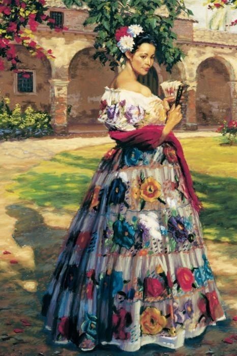 Mexican Paintings, Traditional Mexican Dress, Skirt Diy, Mexican Fashion, Mexican Heritage, Flowers In Her Hair, Mexican Women, Mode Boho, Mexican Party