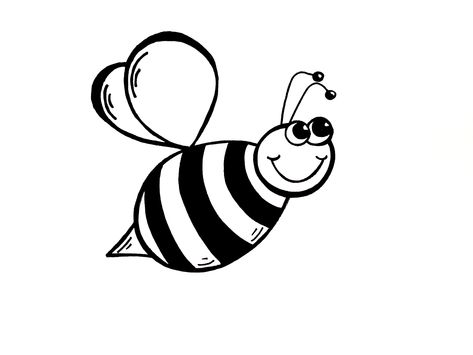 Drawing Lesson: How to Draw a Bumble Bee - YouTube Bee Drawing Easy, Beehive Drawing, Bumblebee Drawing, Honey Bee Drawing, Bee Clip Art, Bee Outline, Black And White Bee, Bee Silhouette, Clip Art Black And White