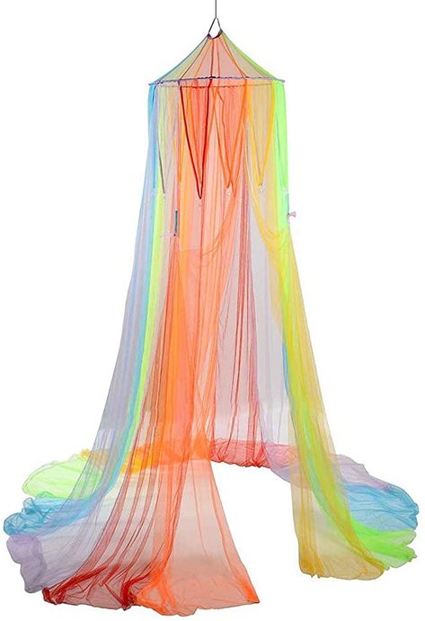 Amazon.com: Constructive Playthings Rainbow Retreat Canopy for Kids, Hanging Multi-Colored Mesh Net for Playroom, Classroom, or Bedroom: Industrial & Scientific Hanging Bed Canopy, Rainbow Canopy, Play Canopy, Princess Canopy Bed, Large Bean Bag Chairs, Rainbow Bedding, Playroom Classroom, Kids Canopy, Hanging Bed