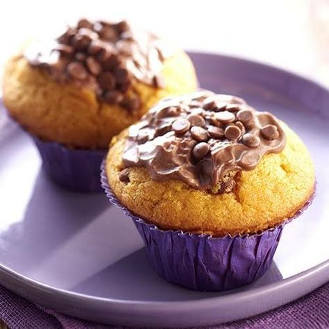 Muffin Milka Choco, Chocolate Filling, Chocolate Muffins, Donuts, Muffins, Snacks