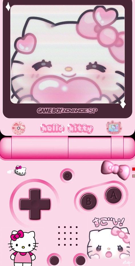 Hello Kitty Video Game, Game Console Wallpaper, Gaming Phone Wallpaper, Video Game Aesthetic Wallpaper, Hello Kitty Pink Wallpaper, Console Wallpaper, Hello Kitty Gaming, Pink Wallpaper Iphone Aesthetic, Pink Anime Wallpaper